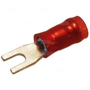 Gaffelkabelsko 2mm 0.5-1.5mm2, röd