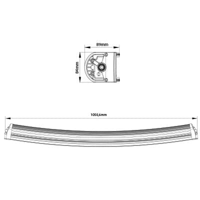 LED Lightbar Curved Genesis 41" 240W Combo R112 5