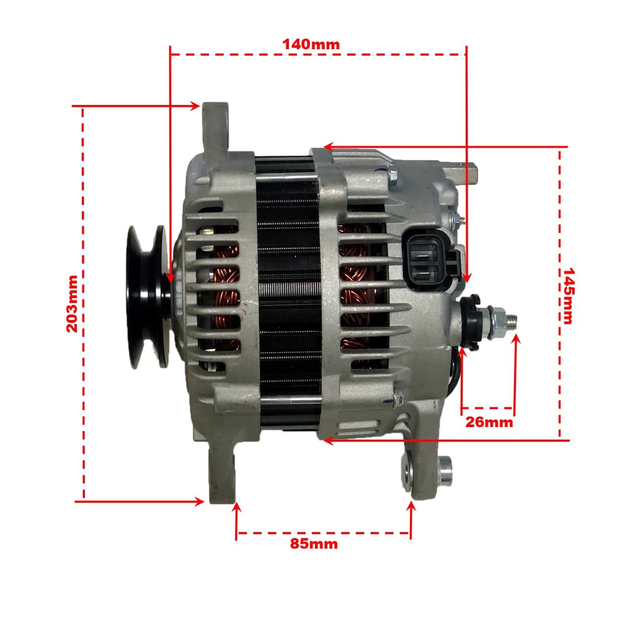 Generatorkit 14V 125A med Balmar MC618 regulator 3