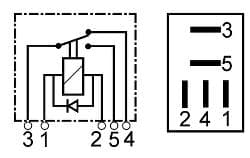Microrelä 12V 20-10A med diod 1